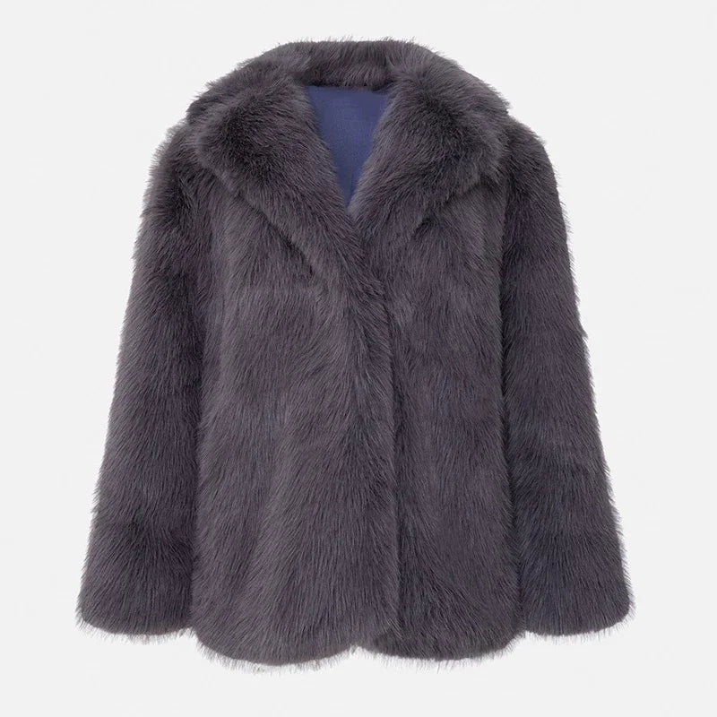 Drune | Kurz Fluffig Damen Felljacken Damen