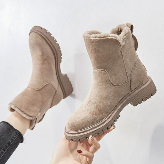 Drune | damenstiefel warm und weich mit reibverschluss