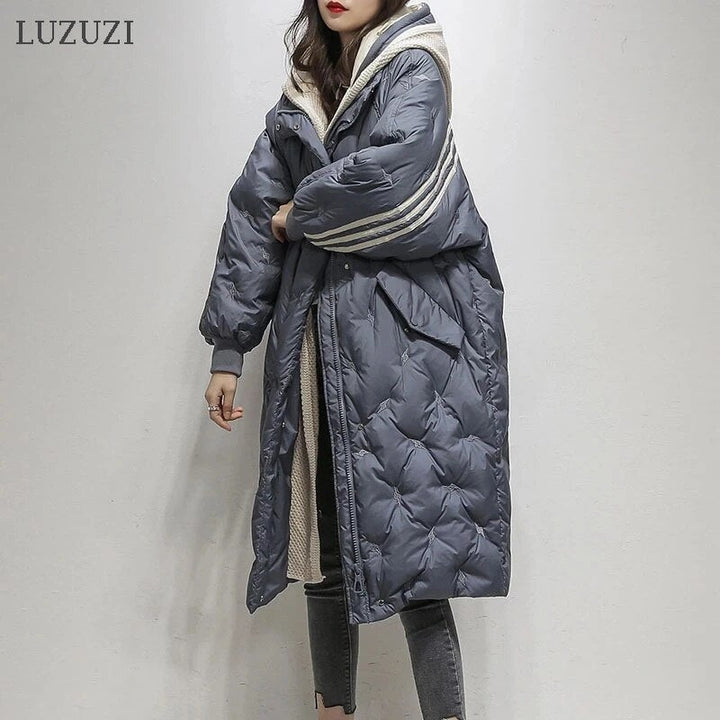 Drune | Premium Lange Gefütterte Jacke Damen Reguläre Passform Belle Couture Essenzieller Komfort