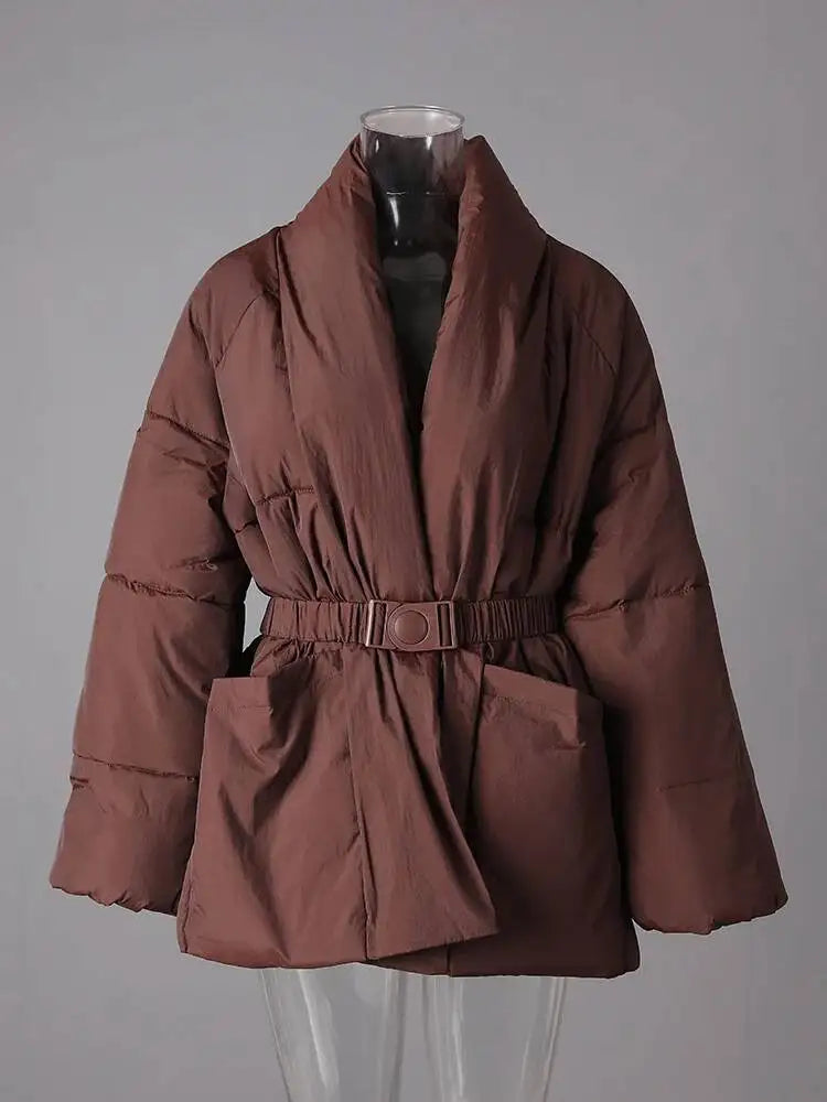 Drune | Wintermantel aus Baumwolle - Stilvolle & warme Jacke mit V-Ausschnitt und geräumigen Taschen