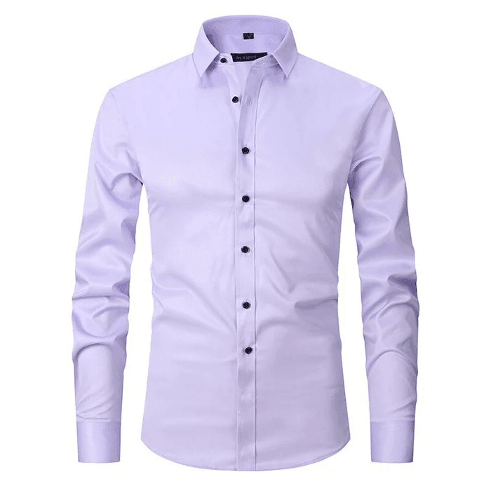 Drune - knitterfreien langärmeligen Poloshirt