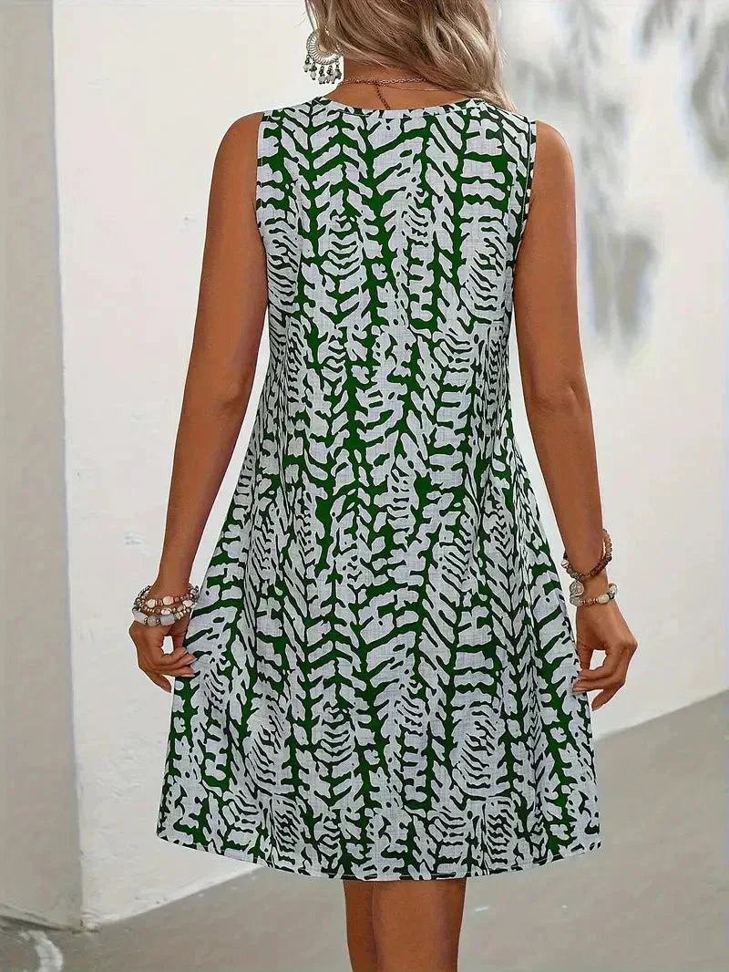 Drune | Ärmelloses Sommer-Mini-Kleid Leichter und Atmungsaktiver Stoff