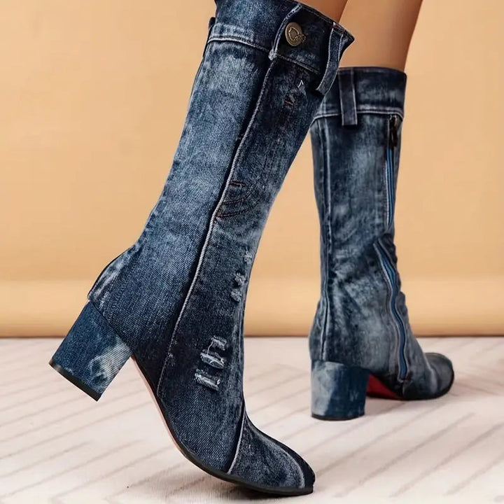 Drune | damen stiefel mit mittlerer weite