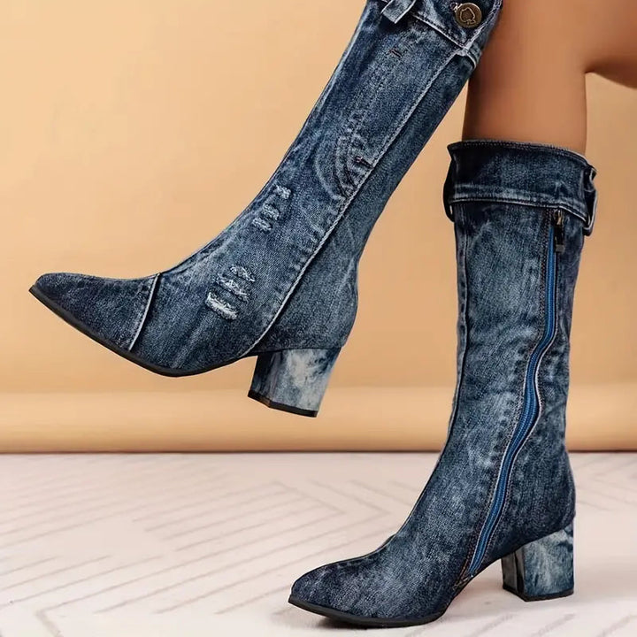 Drune | damen stiefel mit mittlerer weite