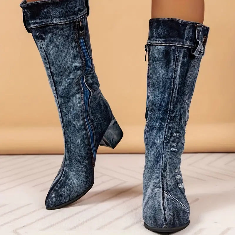 Drune | damen stiefel mit mittlerer weite