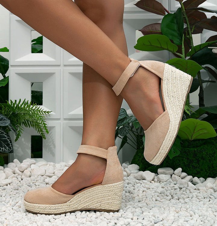 Drune | Trendy Wedge Sandalen Mit Knöchelriemen Für Damen