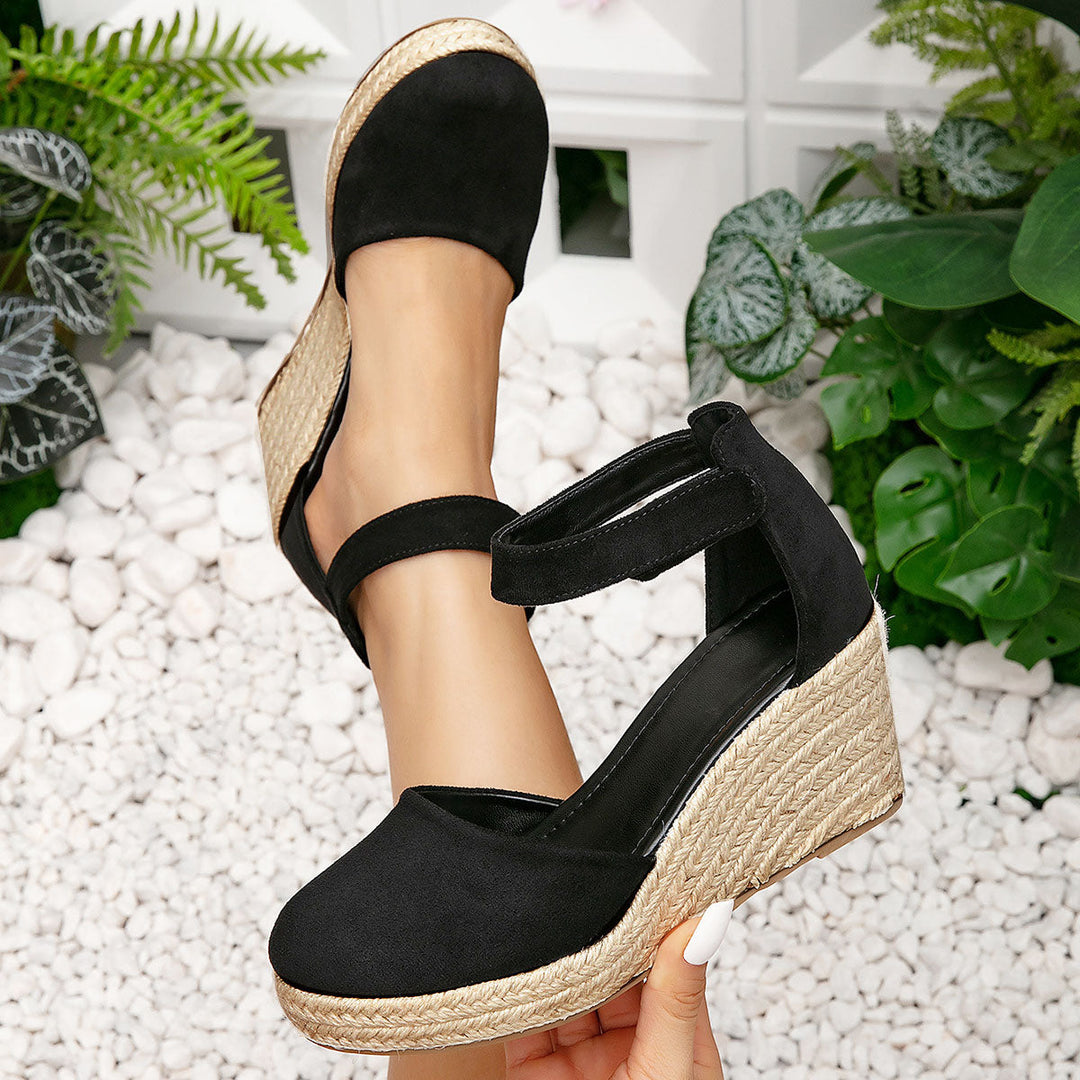 Drune | Trendy Wedge Sandalen Mit Knöchelriemen Für Damen