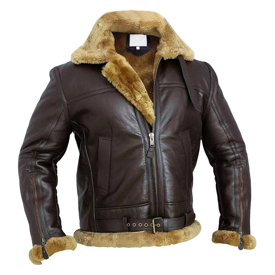 Drune | B3 - Pilotenjacke aus umgekehrtem Lamm für Luxus und Wärme