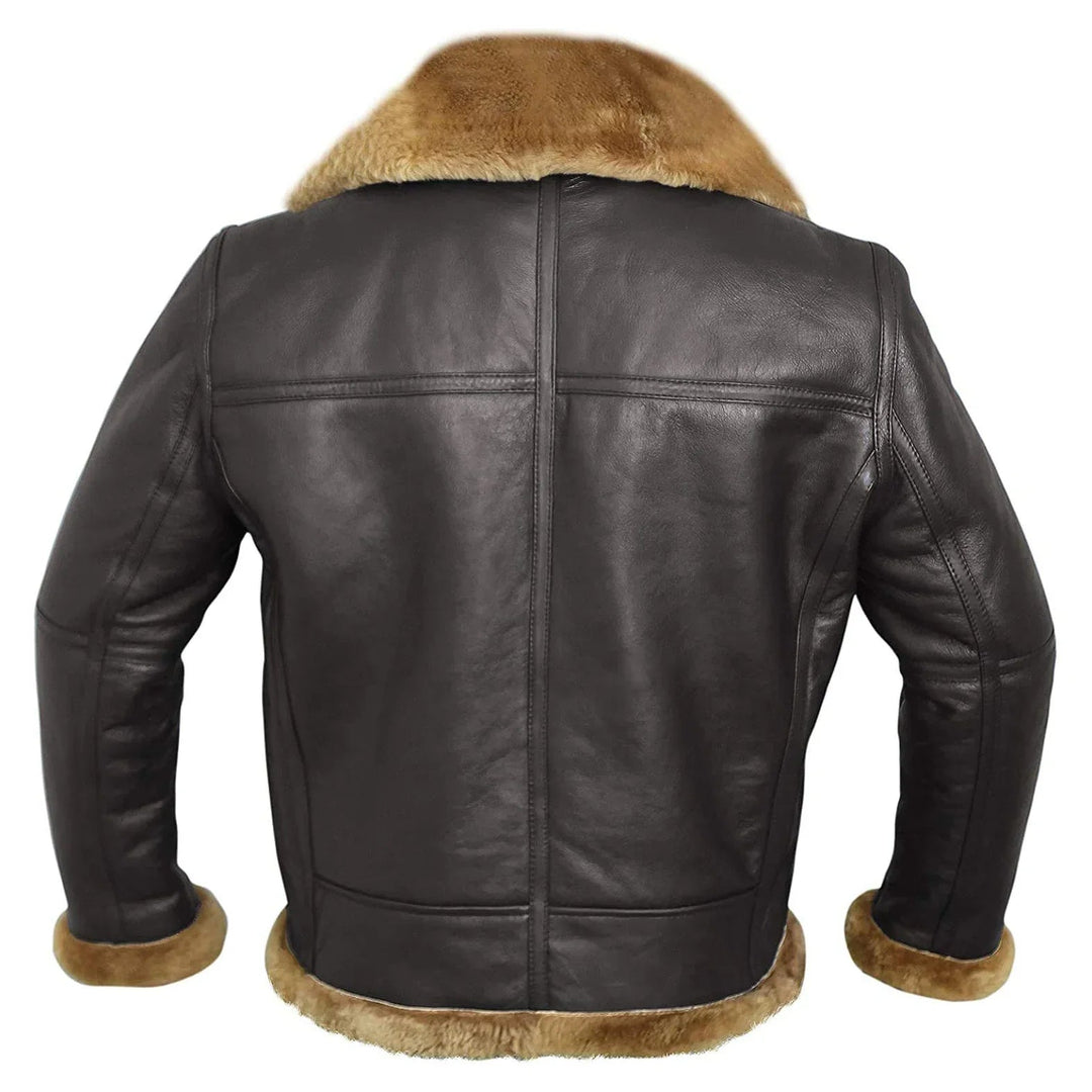 Drune | B3 - Pilotenjacke aus umgekehrtem Lamm für Luxus und Wärme