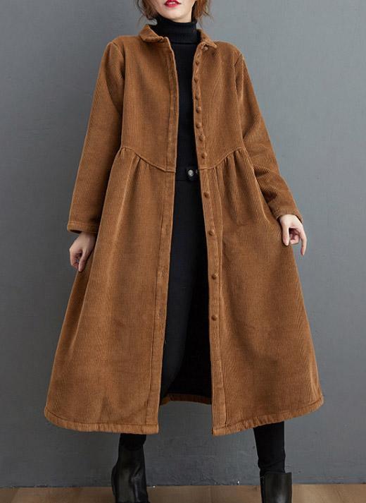 Drune | Zeitlose Lange Cord-Jacke für Damen