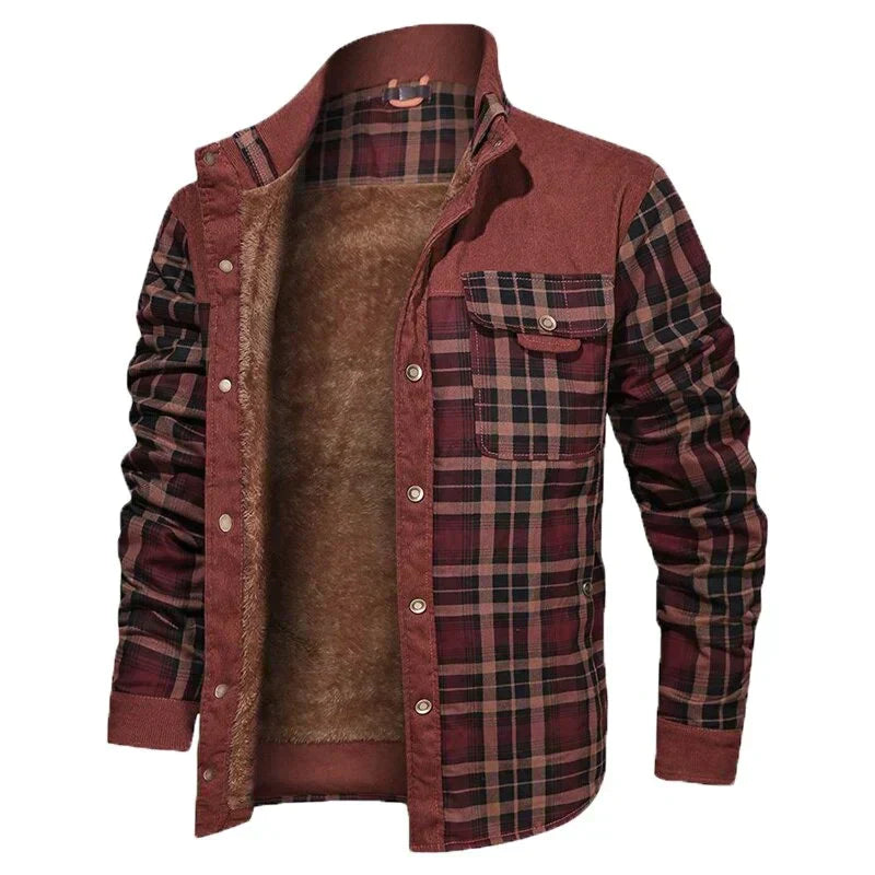 Drune | Herren Karierte Winterjacke - Gefüttert