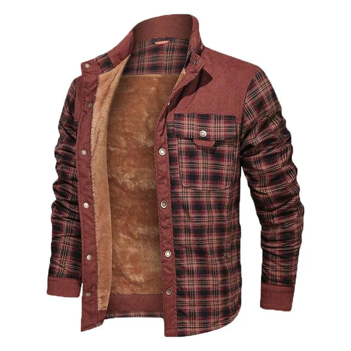 Drune | Herren Karierte Winterjacke - Gefüttert