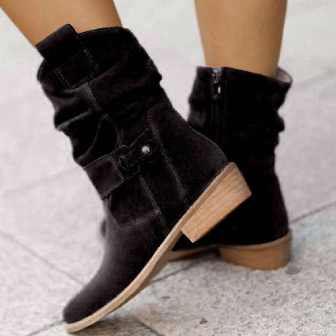 Drune | Braune Wildleder Stiefeletten für Frauen – Bequeme Hochwertige Alltagschuhe