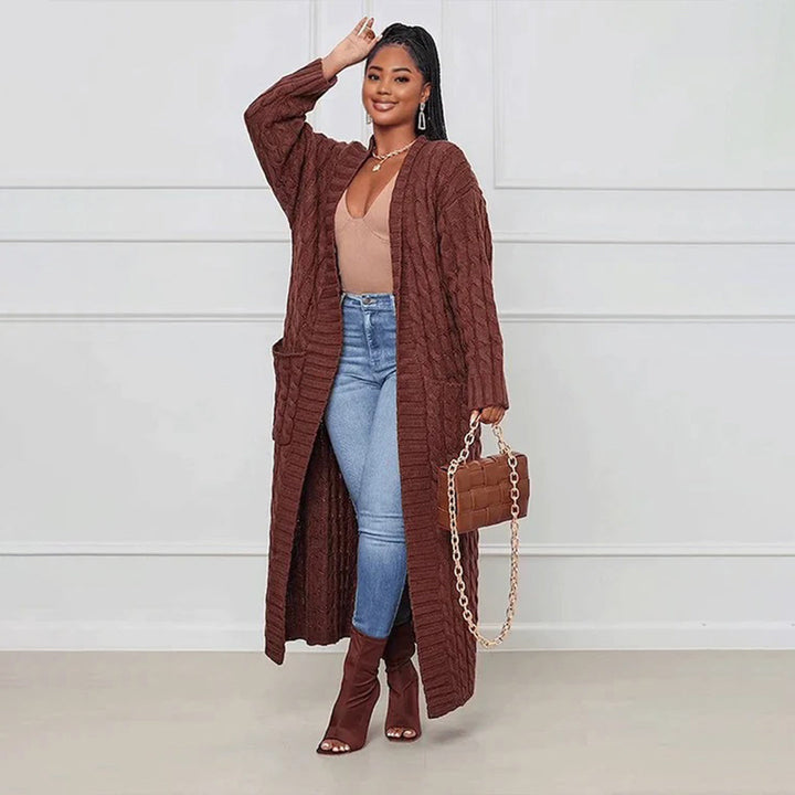 Drune | Langer Cardigan Klassischer zeitloser Stil Ideal für den Winter
