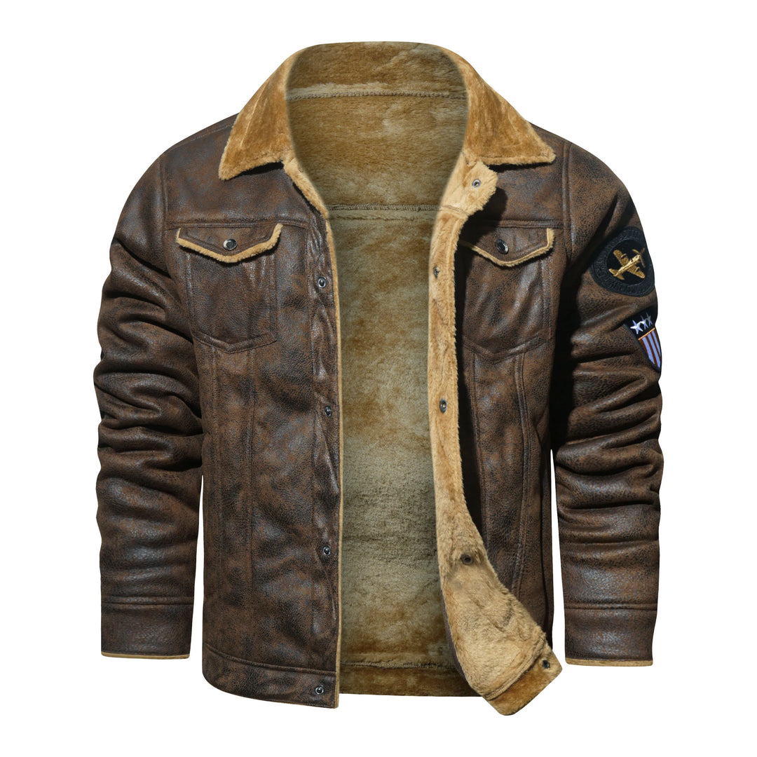 Drune | Leder Pilotenjacke mit Weicher Fütterung Marinus