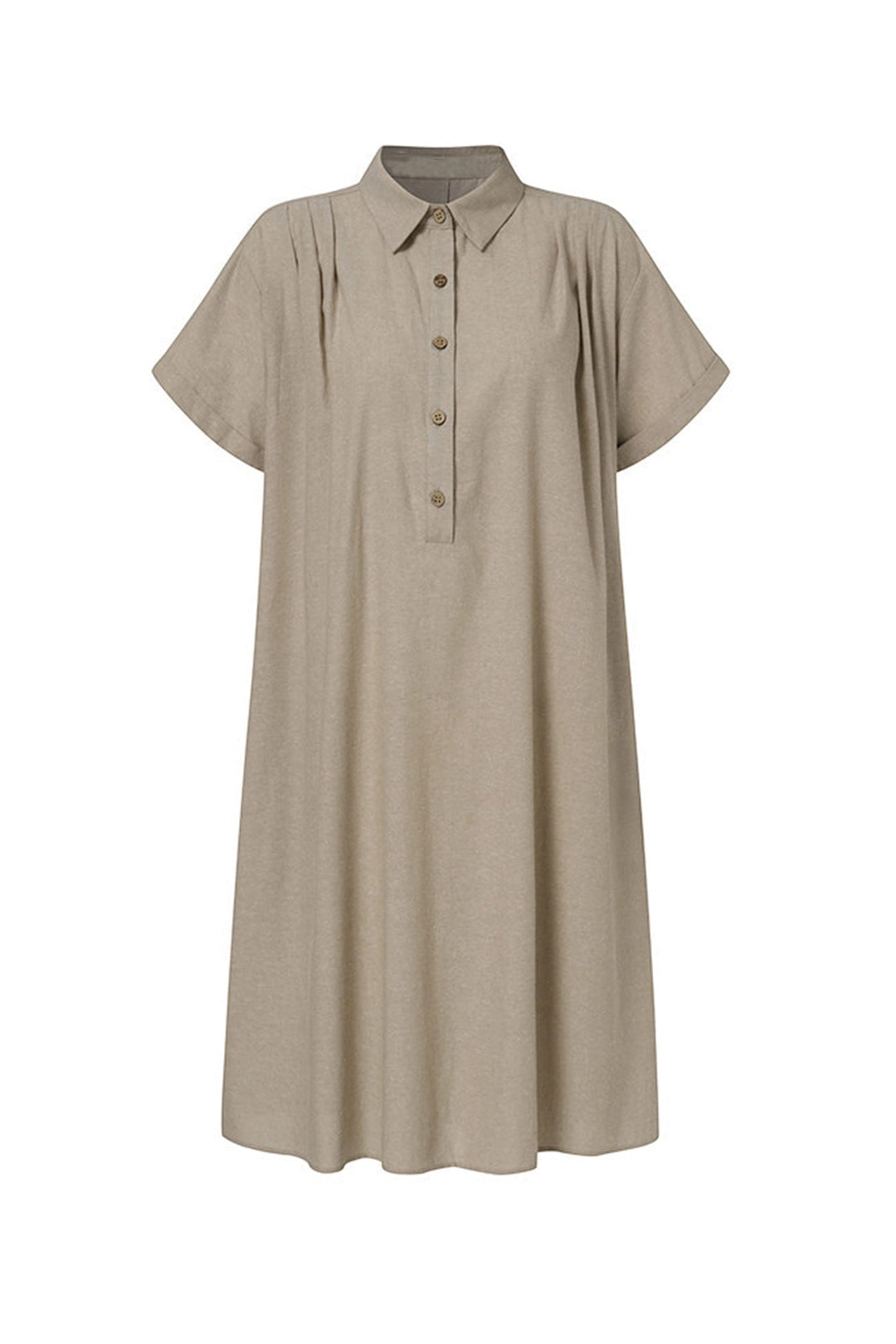 Drune | Knopf Unten Baumwoll Strandkleid
