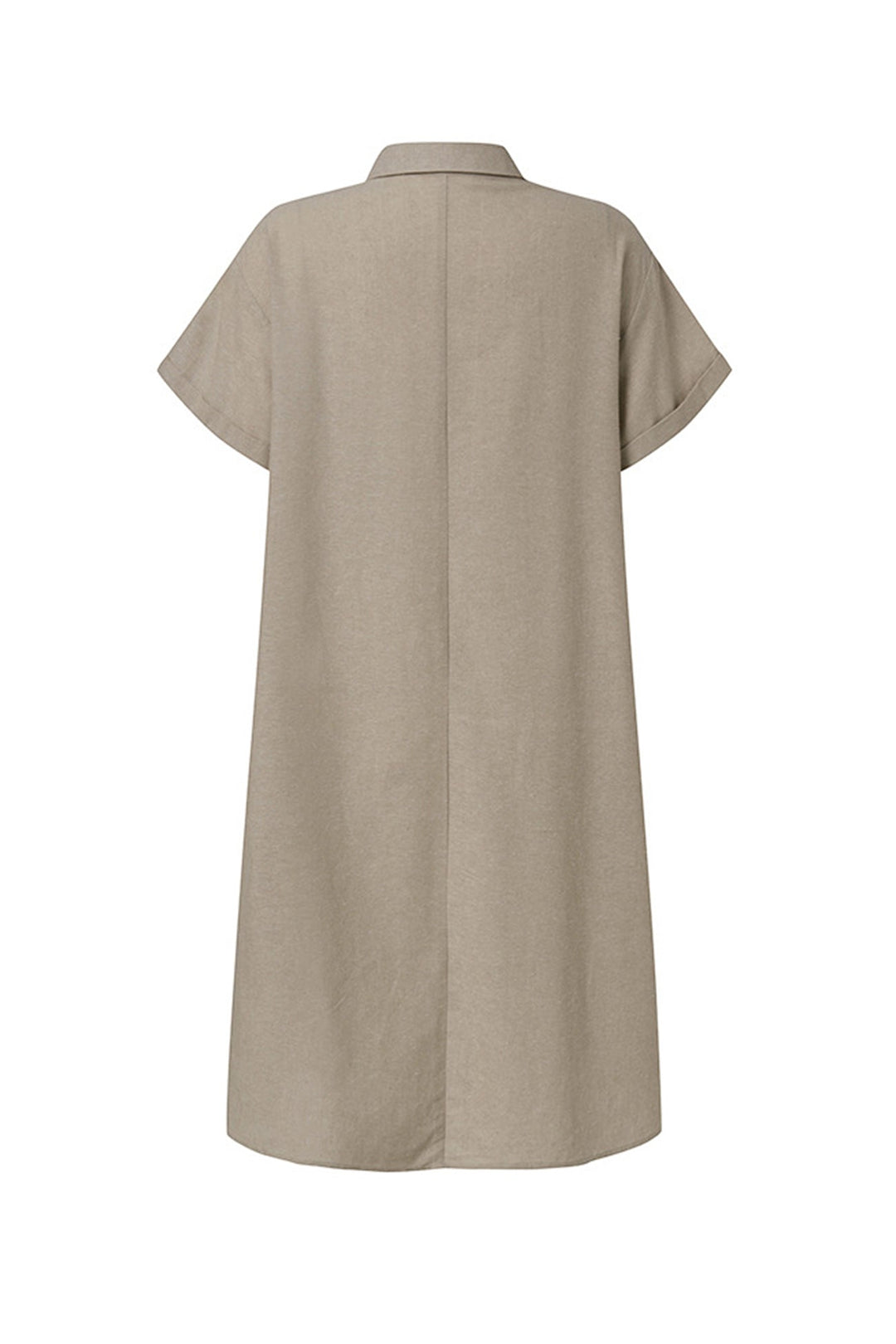 Drune | Knopfverschluss Baumwoll-Leinen Strandkleid
