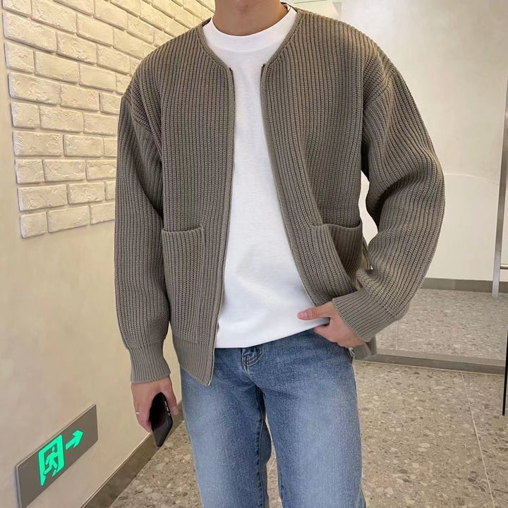 Drune | Herren-Cardigan im Strickdesign
