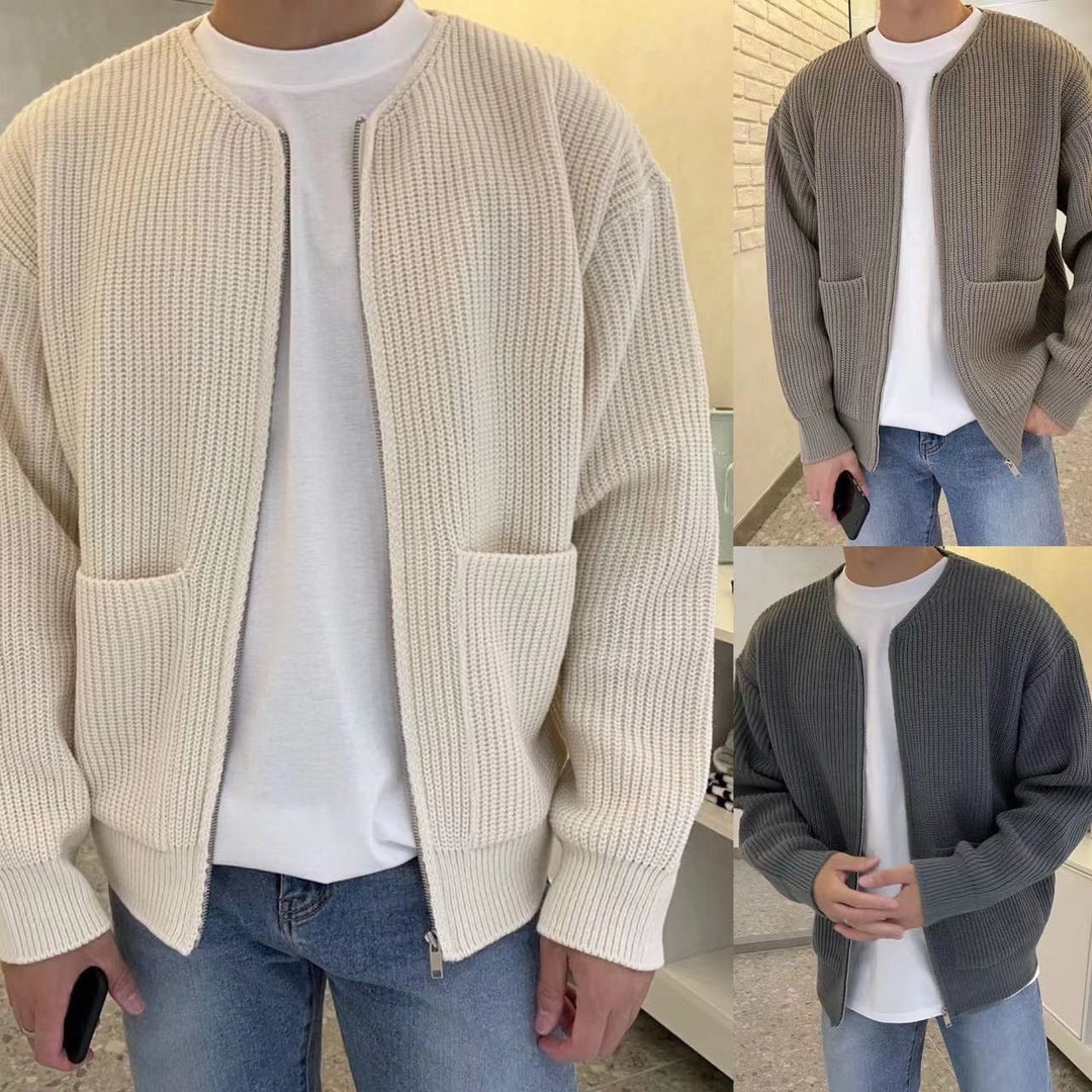 Drune | Herren-Cardigan im Strickdesign