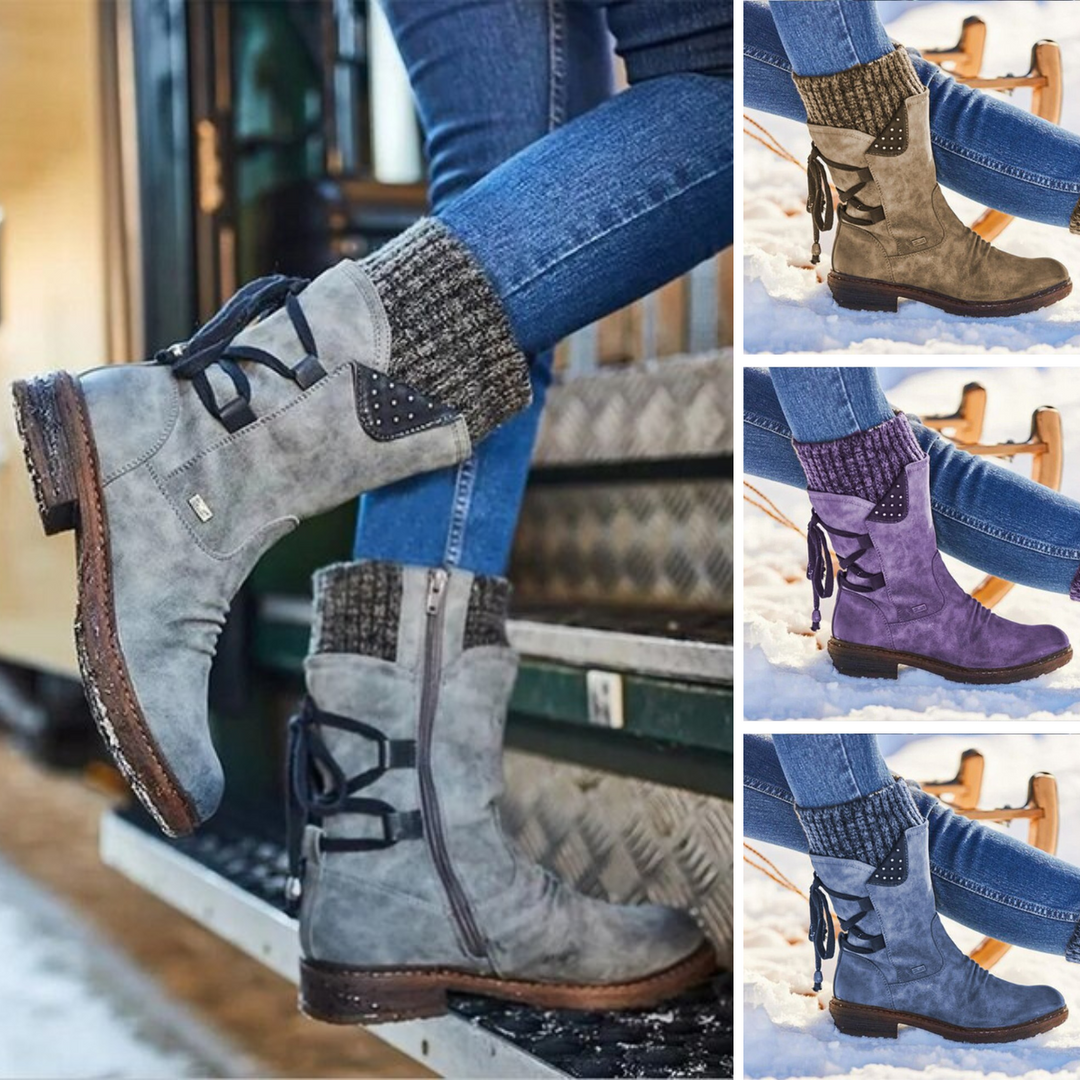 Drune |  Leder Cowboy Stiefeletten mit Absatz für Damen - Für den Alltag