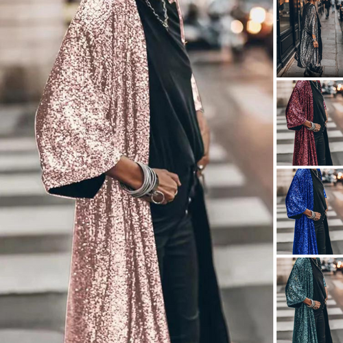 Drune | Stilvoller Glitter Cardigan