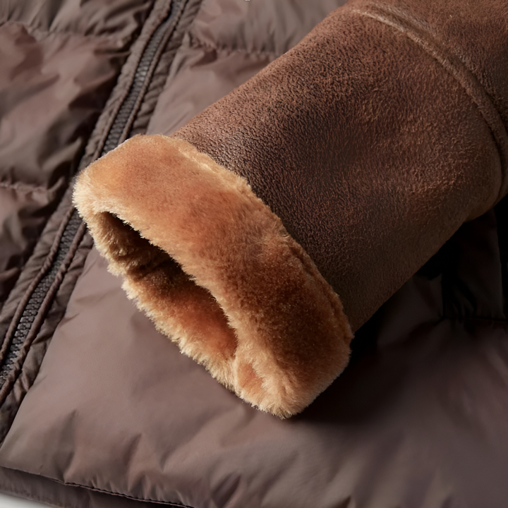 Drune | Herren Wasserdichte Winterjacke mit Plüschkapuze