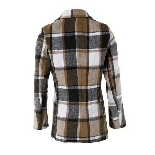 Drune | Kariertes Jacke Mit Klassischem Kragen Wollmischung Komfortabel Und Schick