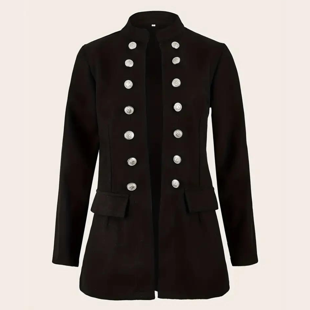 Drune | Blazer mit Vorderknöpfen in Schwarz - Stilvoll und Vielseitig