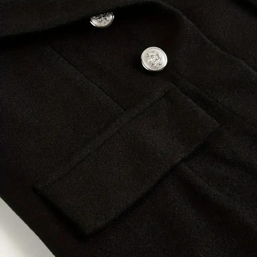 Drune | Blazer mit Vorderknöpfen in Schwarz - Stilvoll und Vielseitig