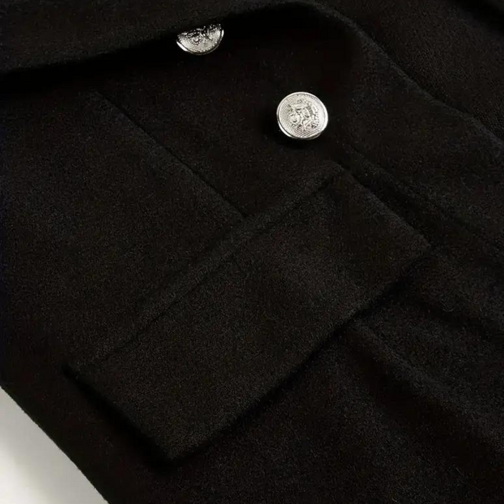 Drune | Blazer mit Vorderknöpfen in Schwarz - Stilvoll und Vielseitig