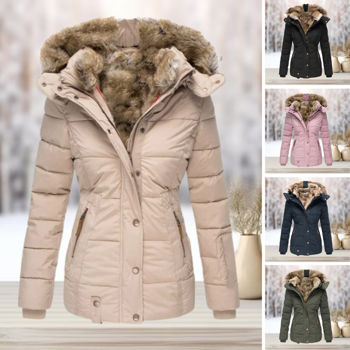 Drune | Elegante Winterjacke mit Pelz und Kapuze