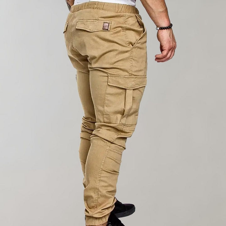 Drune | Cargo Jogginghose mit Taschen & Kordelzug - Slim Fit Streetwear Hose für Freizeit & Training