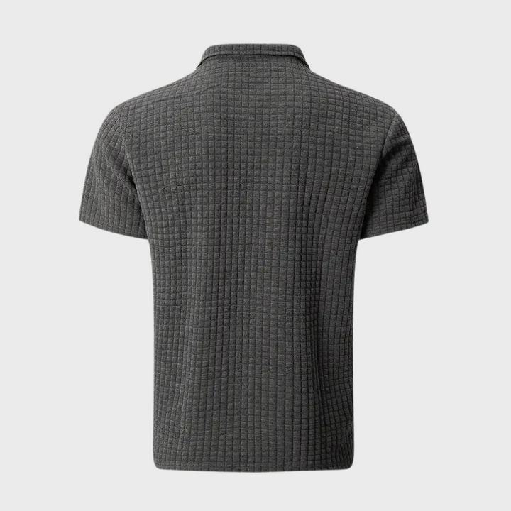 Drune - Texturiertes Poloshirt