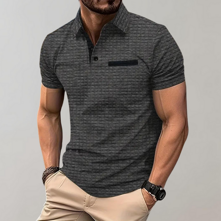 Drune - Texturiertes Poloshirt