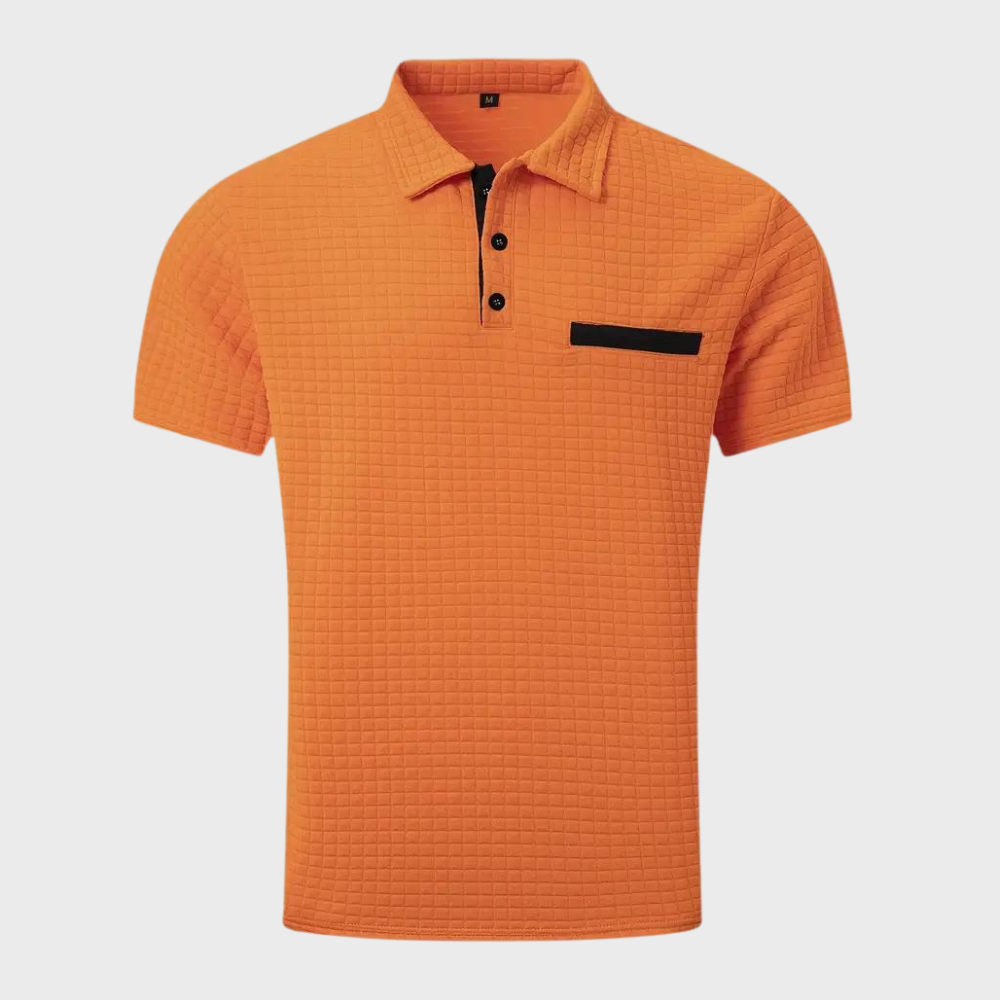Drune - Texturiertes Poloshirt