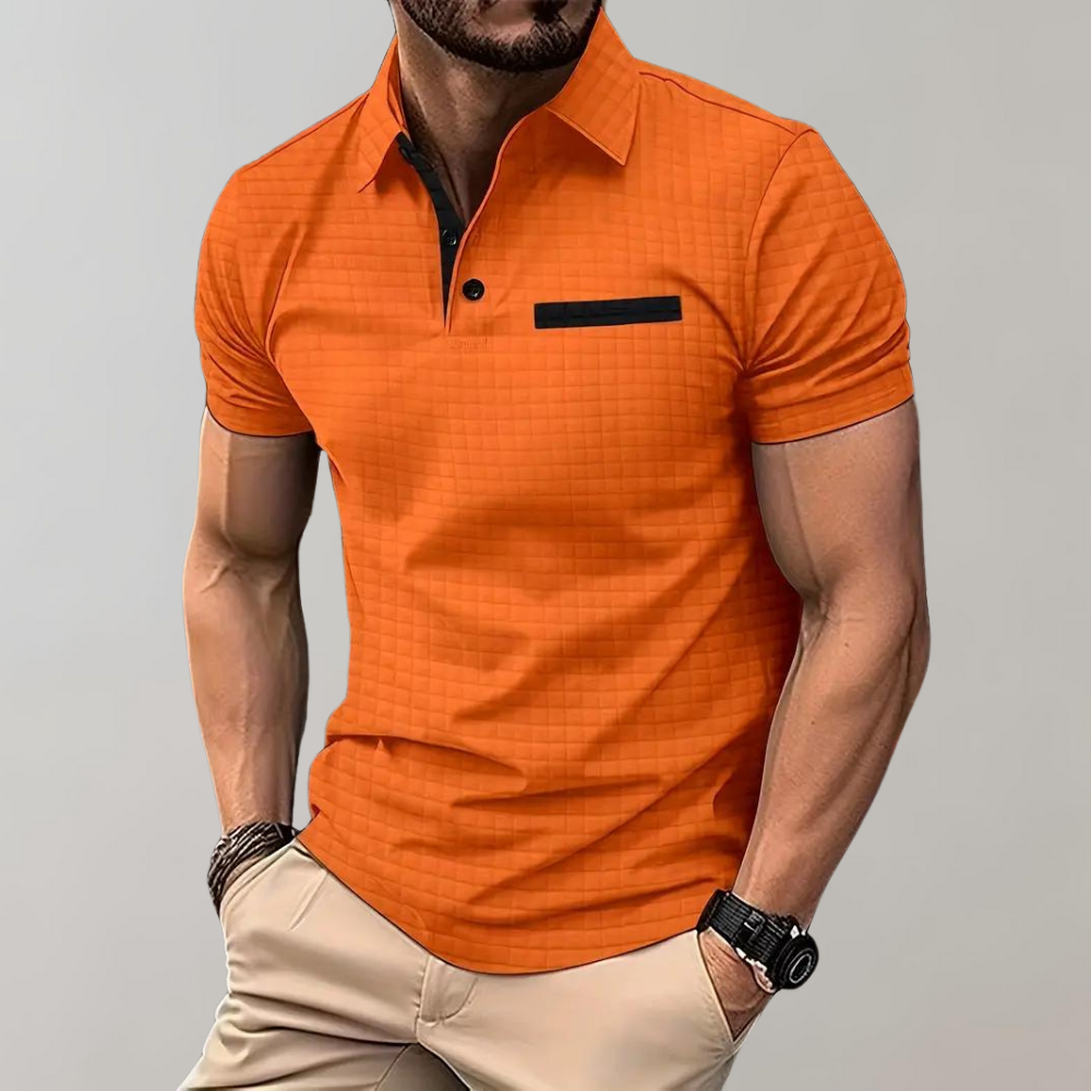 Drune - Texturiertes Poloshirt
