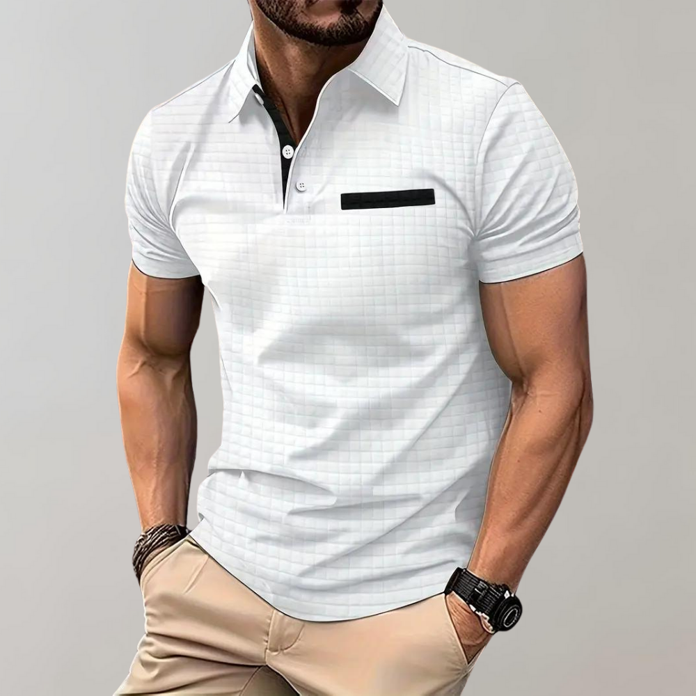 Drune - Texturiertes Poloshirt