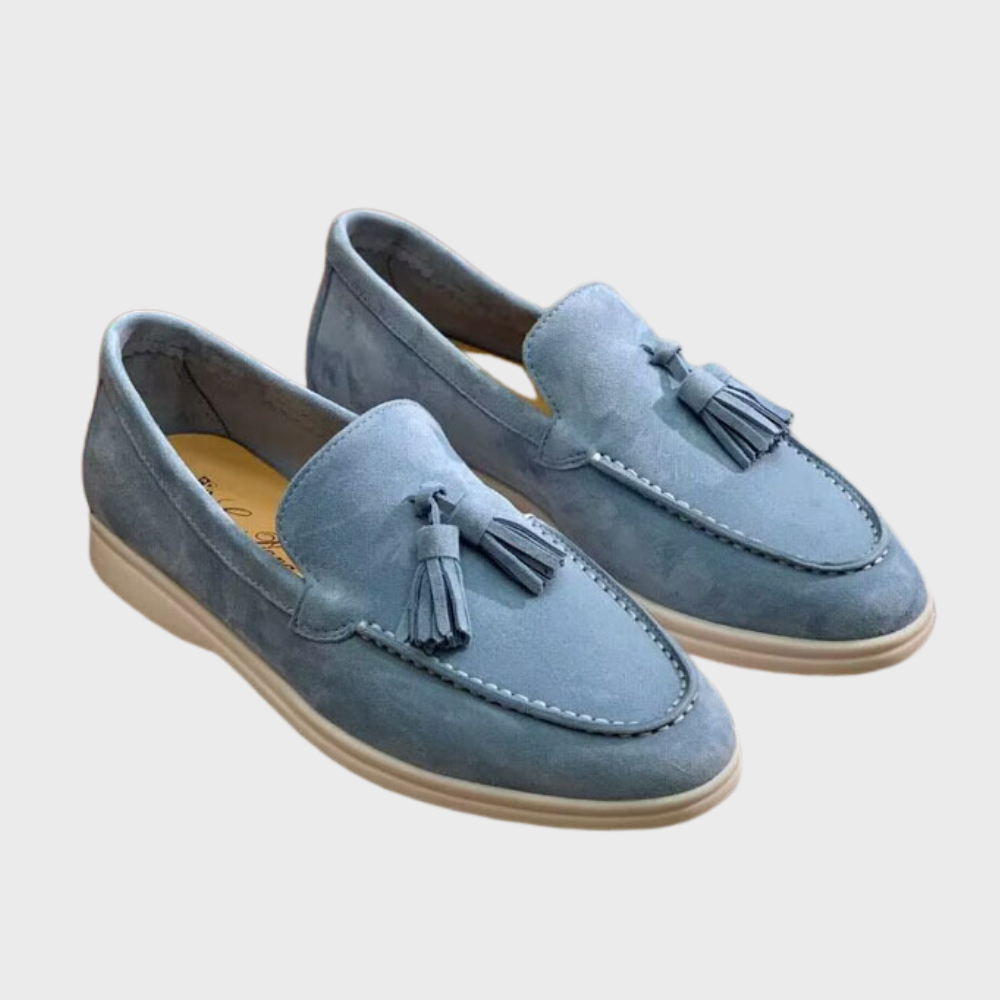 Drune | Wildleder Slipper Quasten Slip On Mokassin Zehen Leger & Smart Kleid Schuh