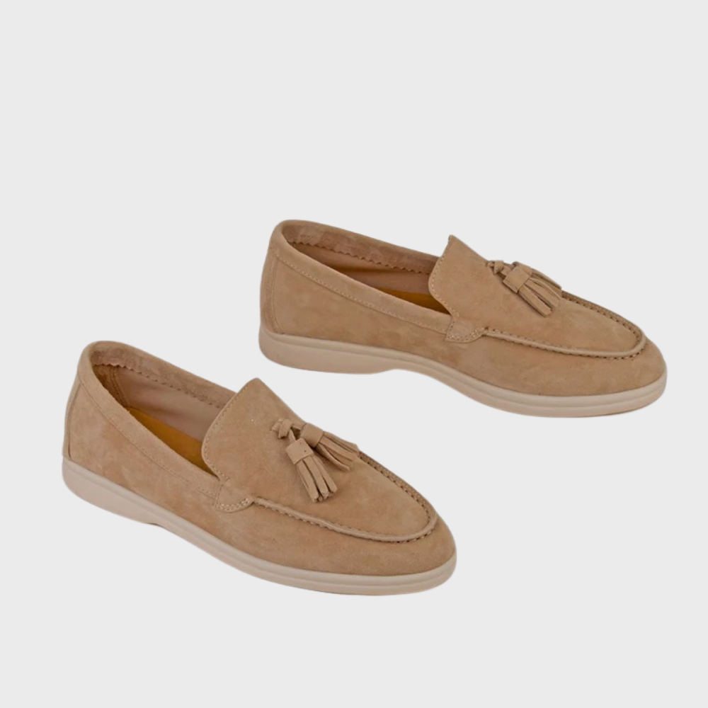 Drune | Wildleder Slipper Quasten Slip On Mokassin Zehen Leger & Smart Kleid Schuh