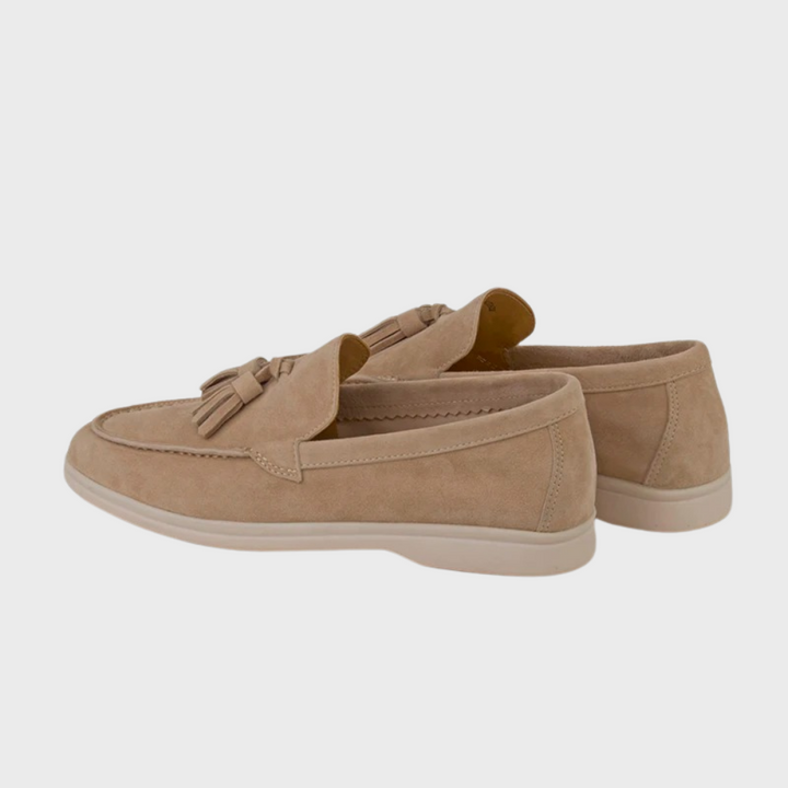 Drune | Wildleder Slipper Quasten Slip On Mokassin Zehen Leger & Smart Kleid Schuh