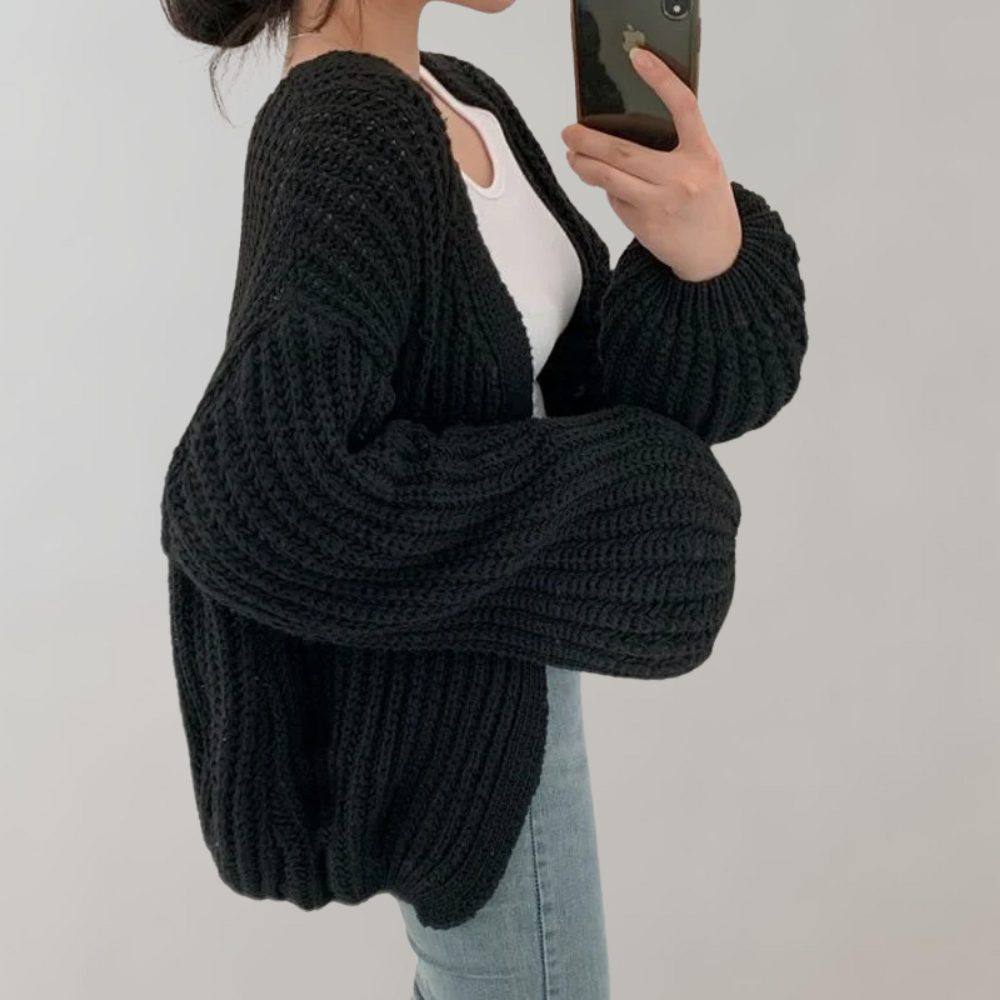 Drune | Bequeme Langärmelige Strickjacke Für Frauen