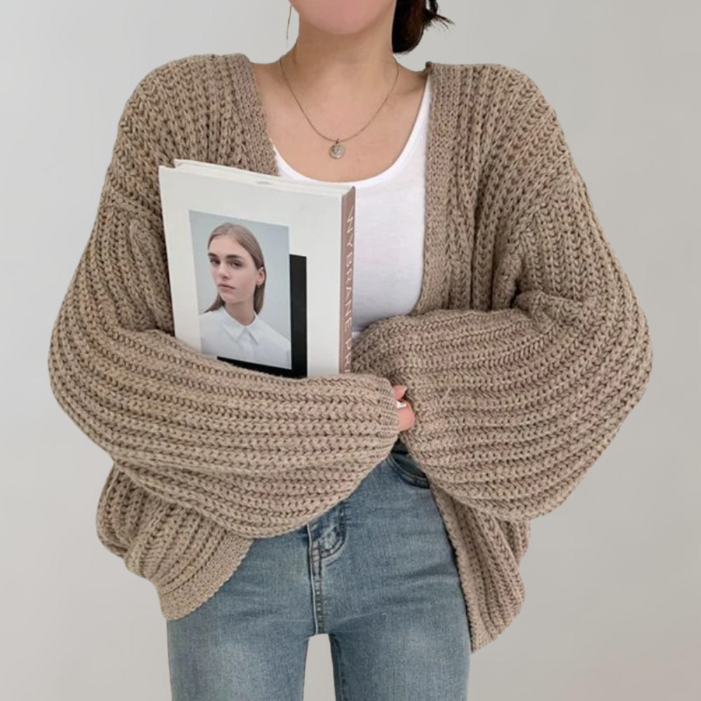 Drune | Bequeme Langärmelige Strickjacke Für Frauen