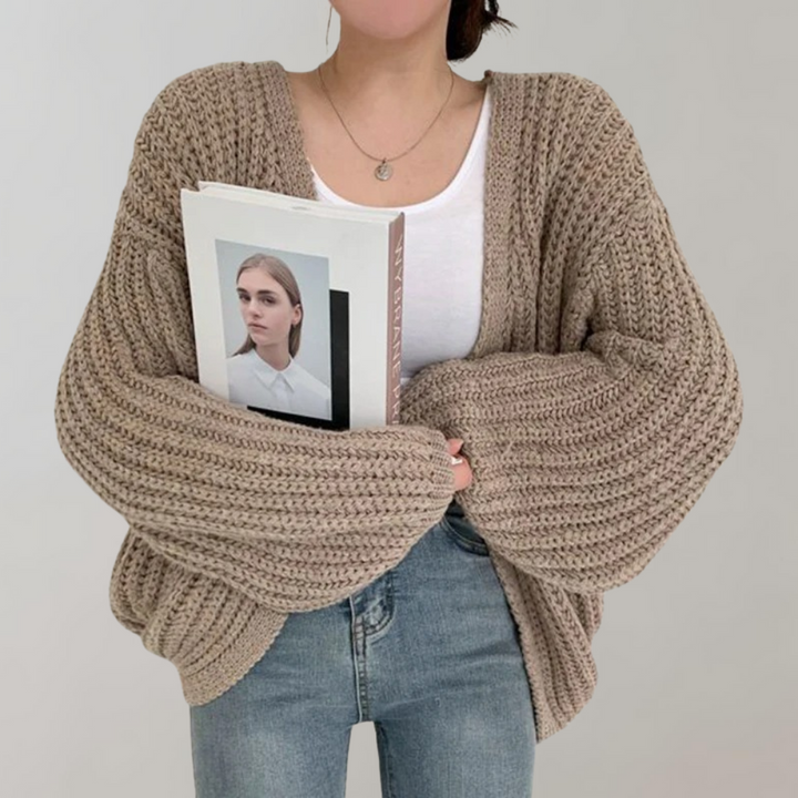 Drune | Bequeme Langärmelige Strickjacke Für Frauen