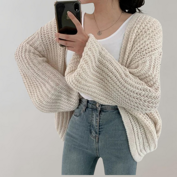 Drune | Bequeme Langärmelige Strickjacke Für Frauen