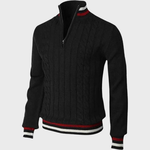 Drune | Stilvolle Herrenpullover Mit Halben Reißverschluss