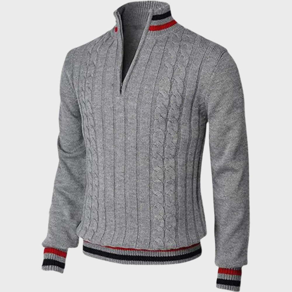 Drune | Stilvolle Herrenpullover Mit Halben Reißverschluss