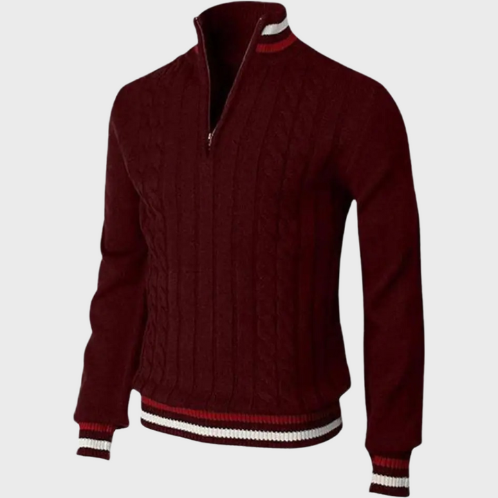 Drune | Stilvolle Herrenpullover Mit Halben Reißverschluss