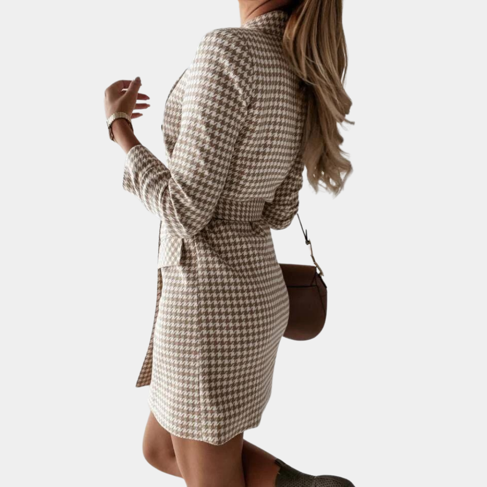 Drune | Elegantes Blazer-Kleid mit Gürtel für Frauen