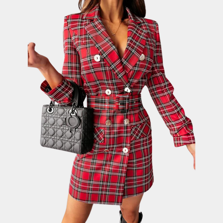 Drune | Elegantes Blazer-Kleid mit Gürtel für Frauen
