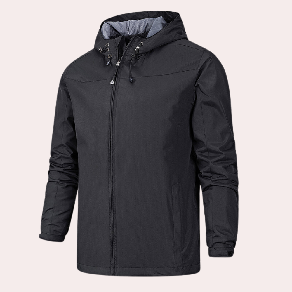 Drune | Herren Stilvolle Kapuzenwindjacke - Fortschrittliche Wasserabweisende Technologie